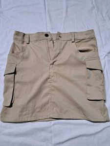 Khaki Cargo Skirt