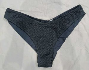 🔥 Textured Black Bikini Bottom