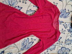 Sheer hot pink top