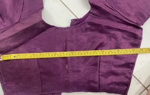 Elegant Purple Saree with Blouse