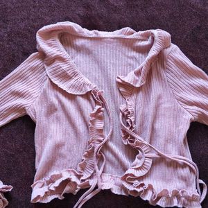 KOREAN💖 striped top &amp;Cute cardigan💝