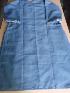 Beautiful Blue Embroidered Kurta
