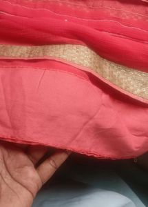 Elegant Pink Embroidered Saree with Blouse
