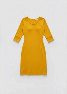Mustard Skater Dress