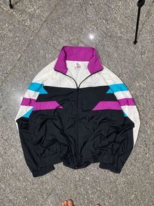 Retro 80s USA colorblock Windbreaker Jacket