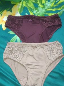 2 Pairs Lacy Briefs