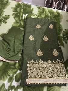 Green Embroidered Salwar Suit Set