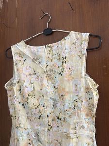 denim stretchable Floral Print Dress