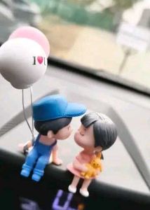 Lovely couple showpiece with balloons
