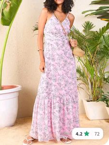 Floral Print Maxi Dress with tags