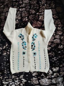 Winter Embroidered Floral Sweater