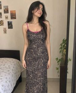 leopard print Y2K dress
