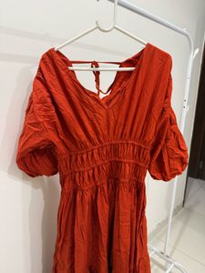 Bohemian Rust Maxi Dress