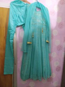 Teal Anarkali Dress