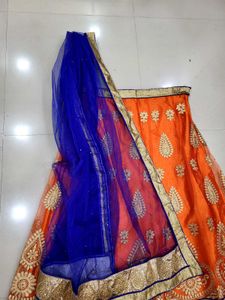Orange Lehenga Choli Women