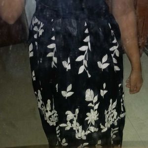 Elegant Black Floral Lehenga Skirt
