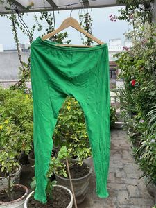 Green Cotton Leggings