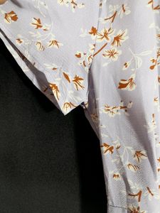 Urbanic Light Lavender Floral Printed Wrapped Arou