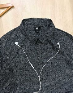 H&amp;M Dotted Long Sleeve Shirt