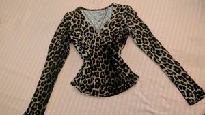 y2k leopard print top ˚⟡˖ ࣪