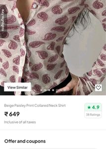 Cute Pink Floral Button-Up Shirt