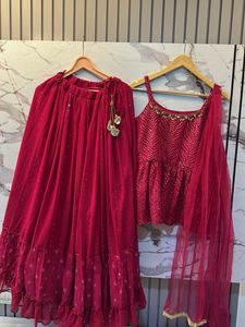 Beautiful Pink Heavy Wedding Lehenga with Dupatta