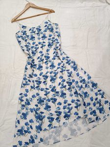 Floral White Midi Slip Dress