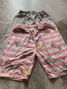 2 Cute Cartoon Pajama Shorts Set