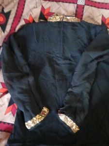 Elegant Black Embroidered Blouse
