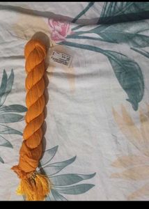 Orange Dupatta with Tassels