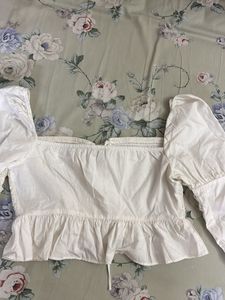 Guess White Crop Top