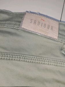 Men's Light Green Denim Jeans