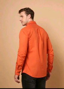 Men's Orange Full Sleeve Shirt  👔