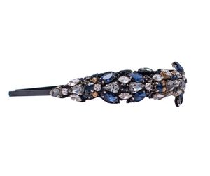 Navy Blue &amp; Silver Jeweled Headband