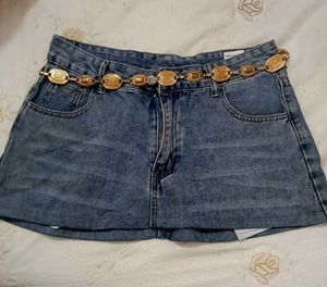 washed out mini skirt