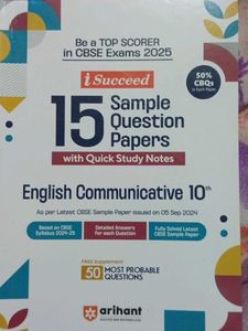 English Communicative 10th Sample Papers