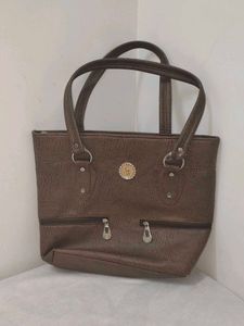 Stylish Brown Textured handbag Bag