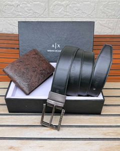 Armani Exchange Belt &amp; Wallet Set