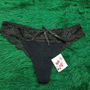Black Lace🫴🏻🎁 Thong Panty