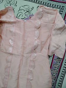 Peach Kurta Set