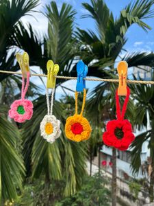 Handmade Crochet key chain, hair rubber accessorie