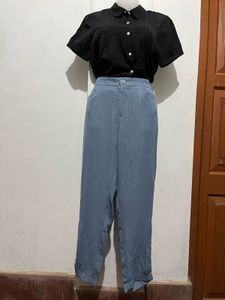 Length -35,,Blue Striped Pants
