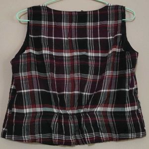 Plaid Button-Up Vest