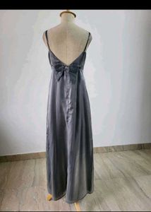 Elegant Grey Maxi Slip Dress