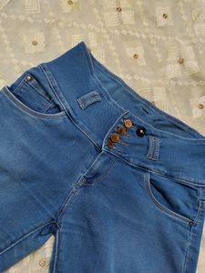 Blue High Waist Skinny Jeans