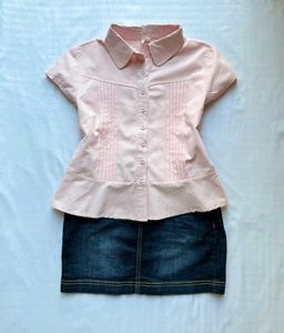 Chic Pink Pleated Short Sleeve Top