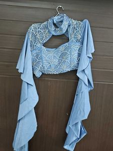 Designer Embellished Blue Blouse