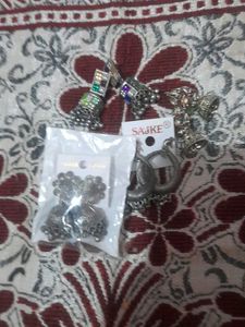 Elegant Oxidized Jhumka Earring Set combo