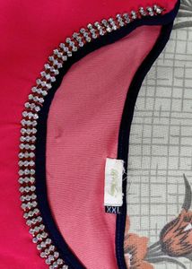 Bright Pink Embellished plus size top