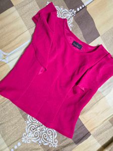 Vibrant Fuschia Pink Ruffle Sleeve Top